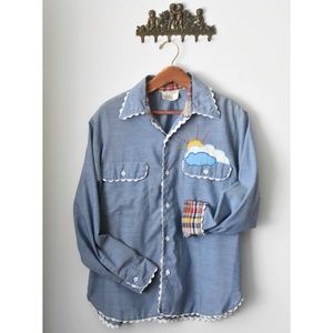 VTG Wildflower Chambray Shirt | Sunshine, Sailboat